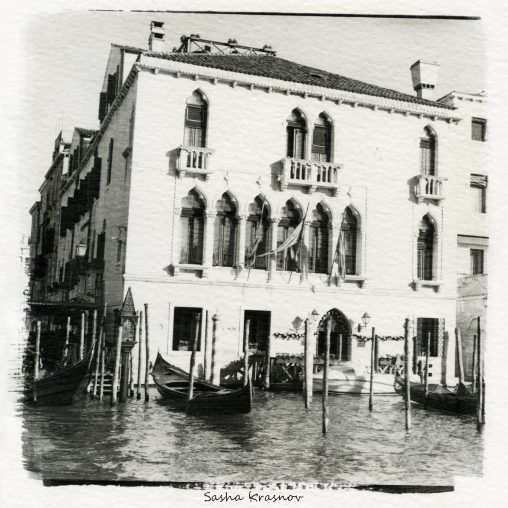 Venice, Foscari Palace. Lana Grain Fin 300g watercolor paper, Fomaspeed liquid photographic emulsion © Sasha Krasnov Photography