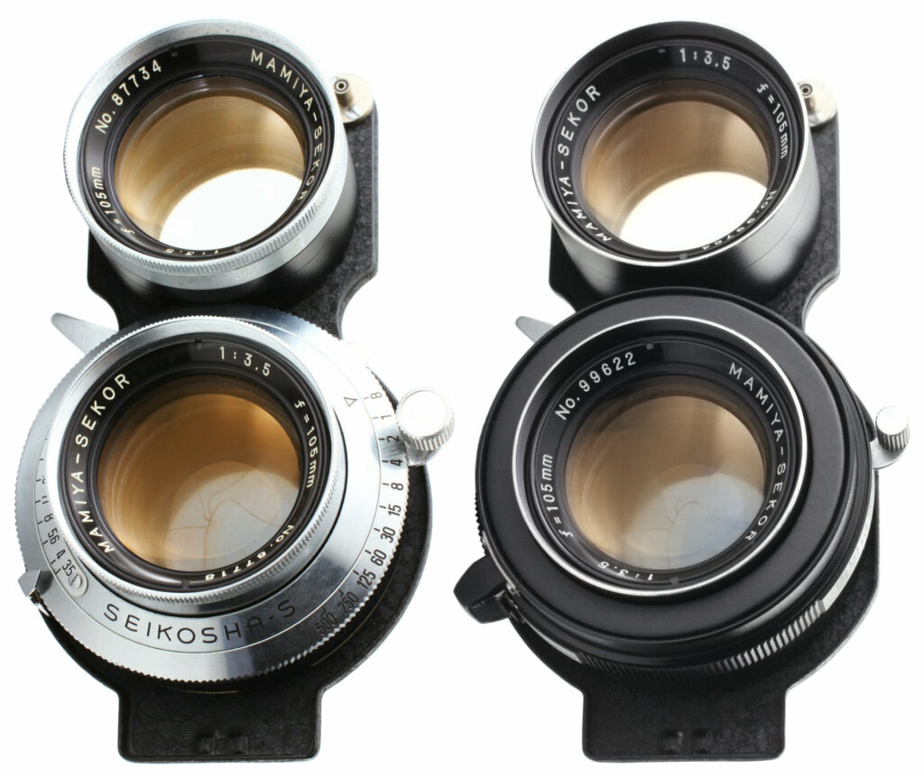 Mamiya-Sekor 105mm f3.5 chrome and black series